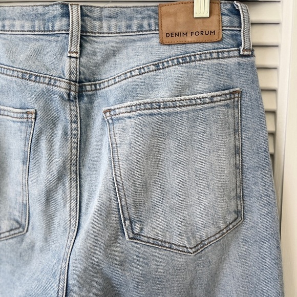 Denim Forum Aristzia The Arlo High Rise Straight Jean Ankle Light Wash | 30 x 28 - Picture 6 of 12